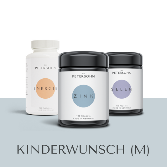Produktpaket KINDERWUNSCH (M) von Dr. Petersohn, bestehend aus: ENERGIE - SELEN - ZINK
