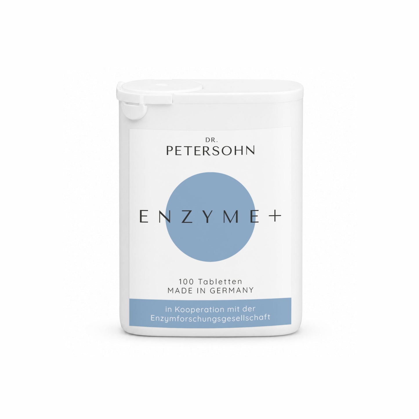 Verpackung Vorderseite ENZYM+ von Dr. Petersohn